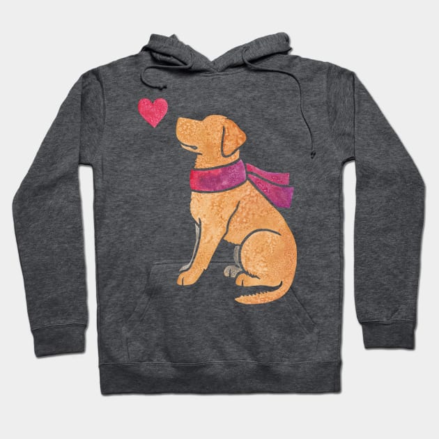 Watercolour Labrador Hoodie by animalartbyjess